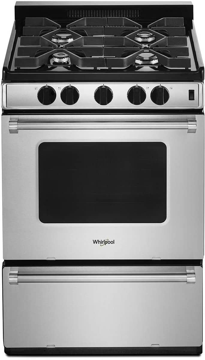 2026 Whirlpool ADA 24 Stainless Steel Freestanding Gas Range With Sealed Burners