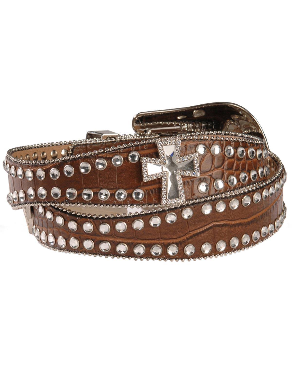 Blazin Roxx Western Belt Womens Scallop Crystals N3514602