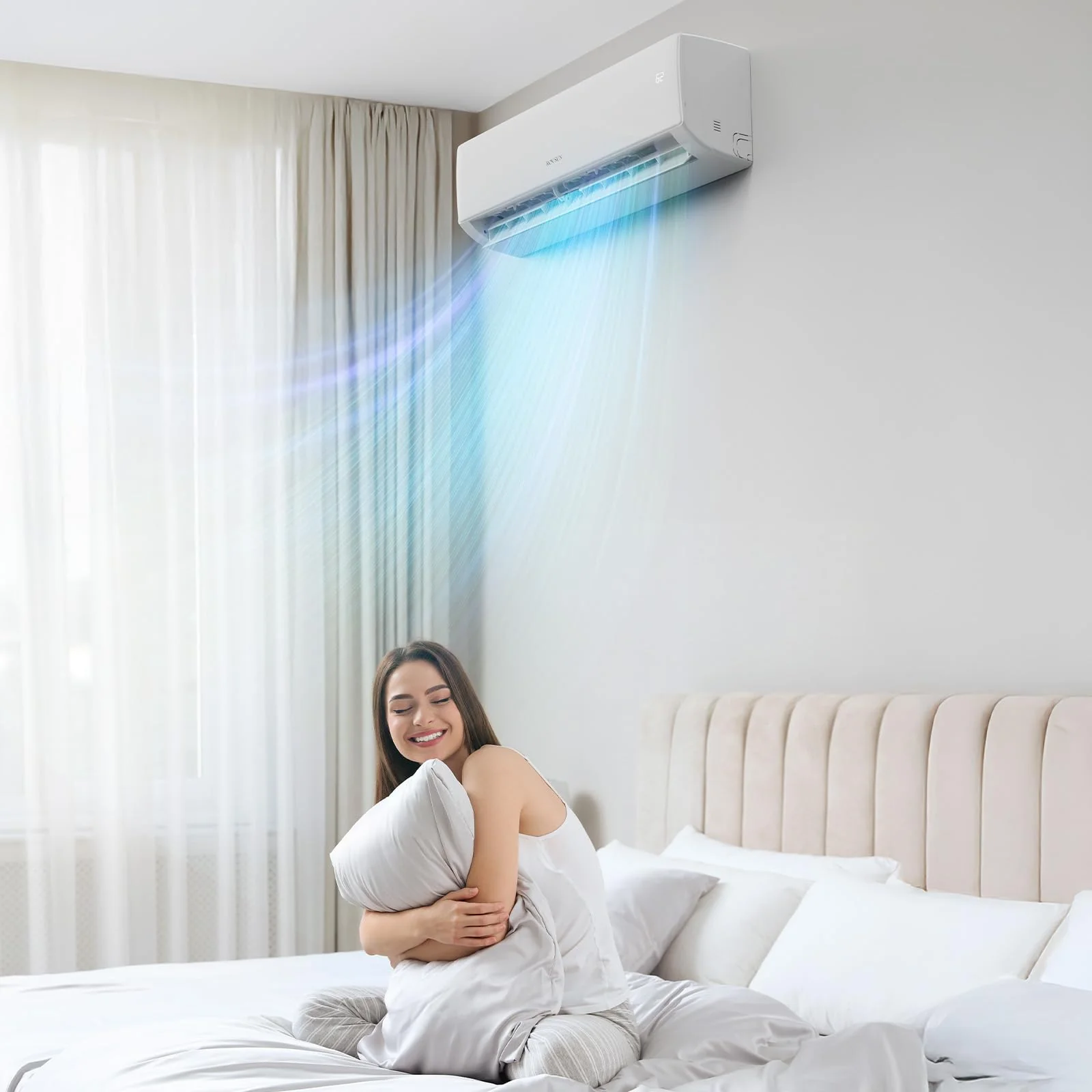 3 Zone 9,000 + 9,000 + 12,000 / 28,000 BTU Wifi Mini Split Air Conditioner Ductless 20 SEER2 230V with Heat Pump & 25Ft Install Kit