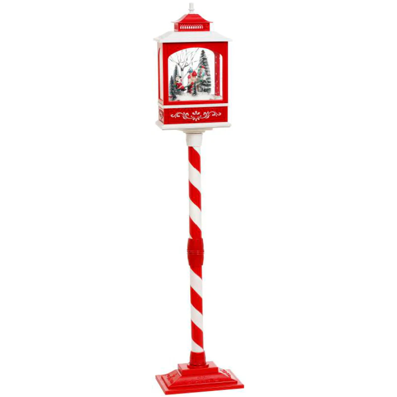 Snowing Candy Cane Lamp Post, 49