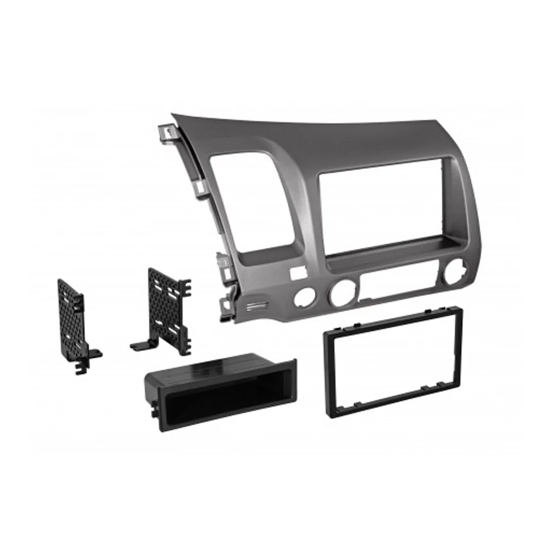American International HONK838L, 2006-2011 Honda Civic Gun Metallic Taupe Single ISO w/ Pocket or Double DIN