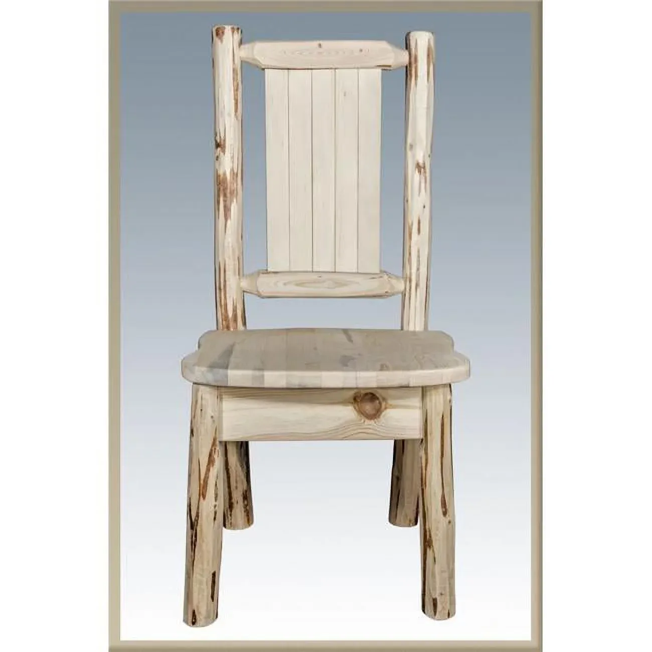 Side Chair with Laser Engraved Bronc Design