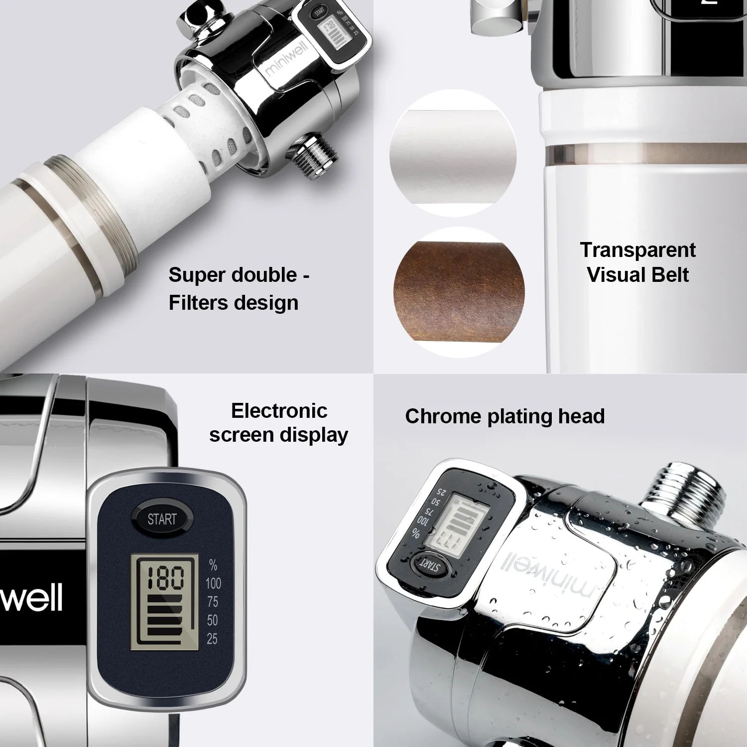 usminiin Best Water Filter For Shower Head, Bath Water Filter L760-E101