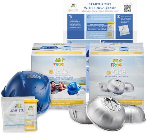 2026 FROG @Ease Floating Sanitizing System + Replacement SmartChlor Cartridge 3-Pack Plus Free Hot Tub Care Guide  Self-Regulating Hot Tub Sanitizer Bundle