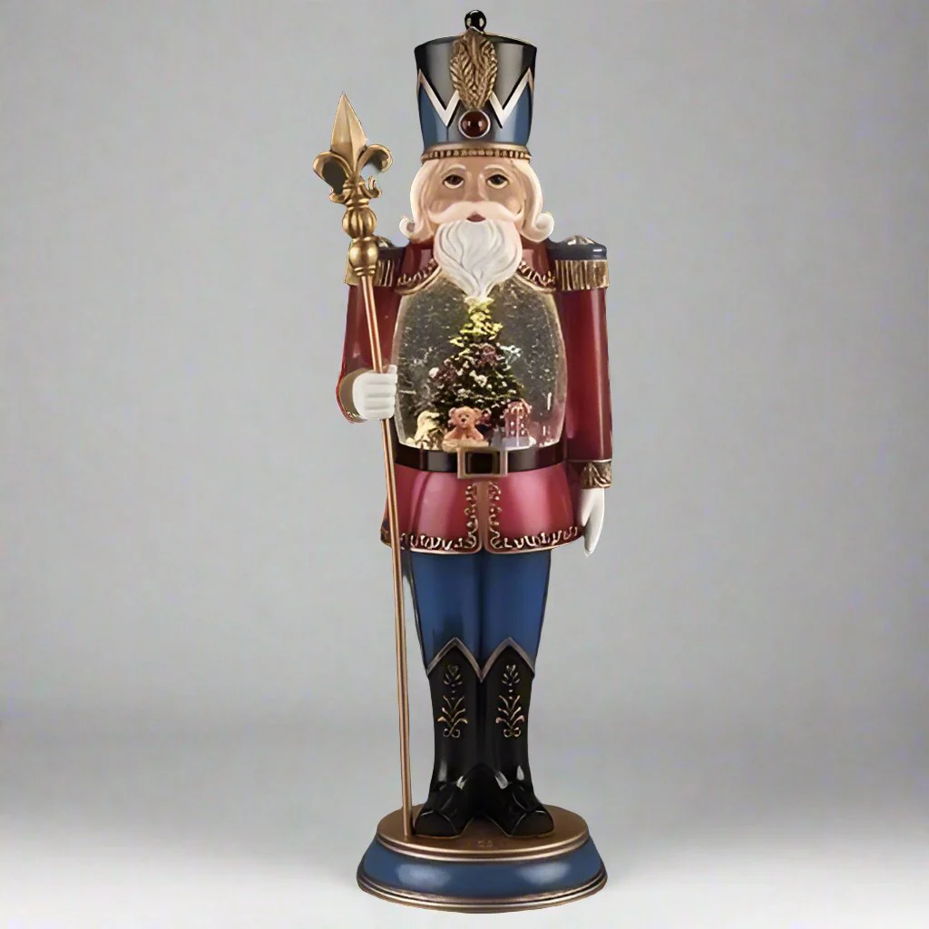 Lighted Swirl Nutcracker Statue /W Christmas Tree And Presents, 19
