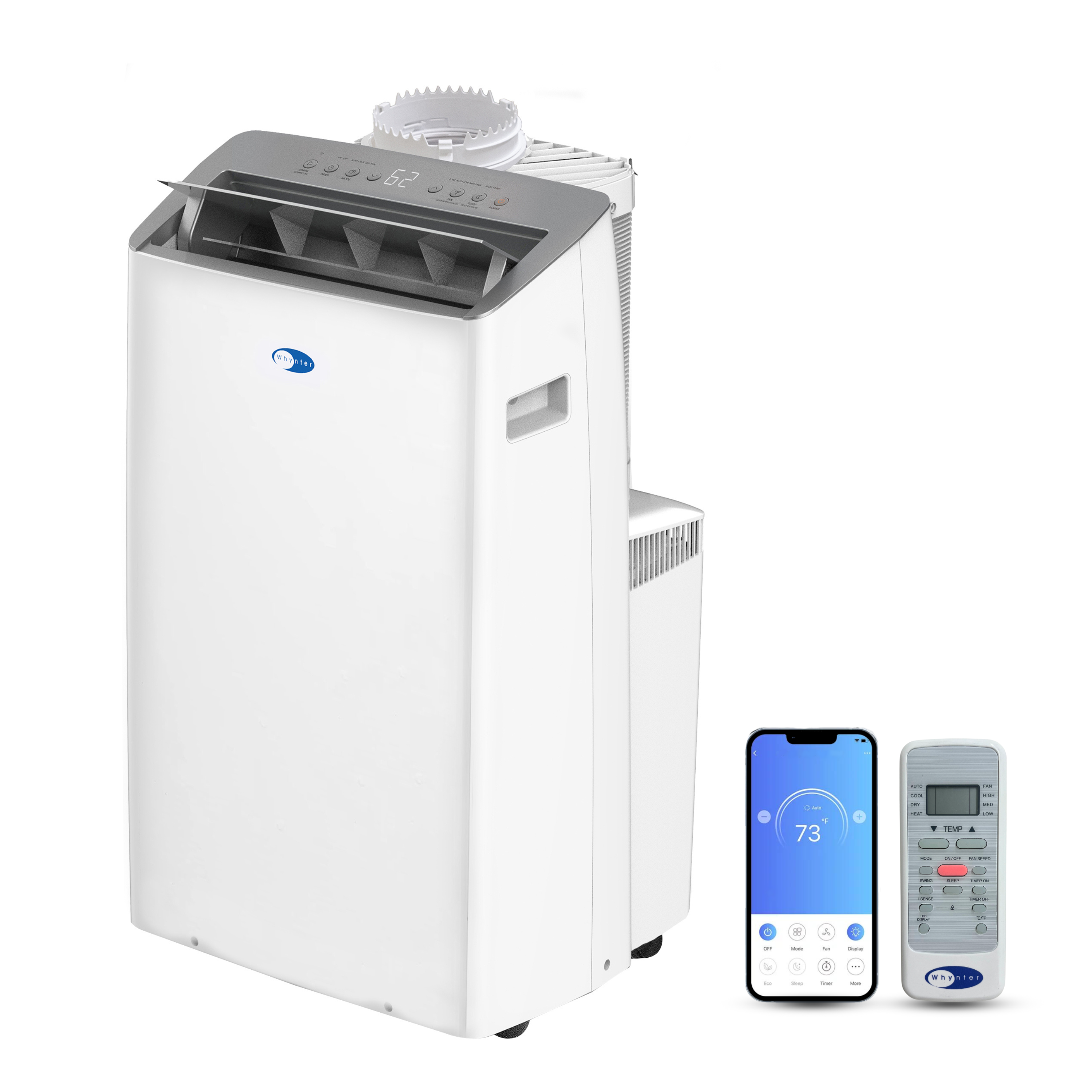 2026 Whynter – ARC-1230WNH 600 Sq.Ft Smart NEX Inverter Portable Air Conditioner 12000 BTU Heater – White