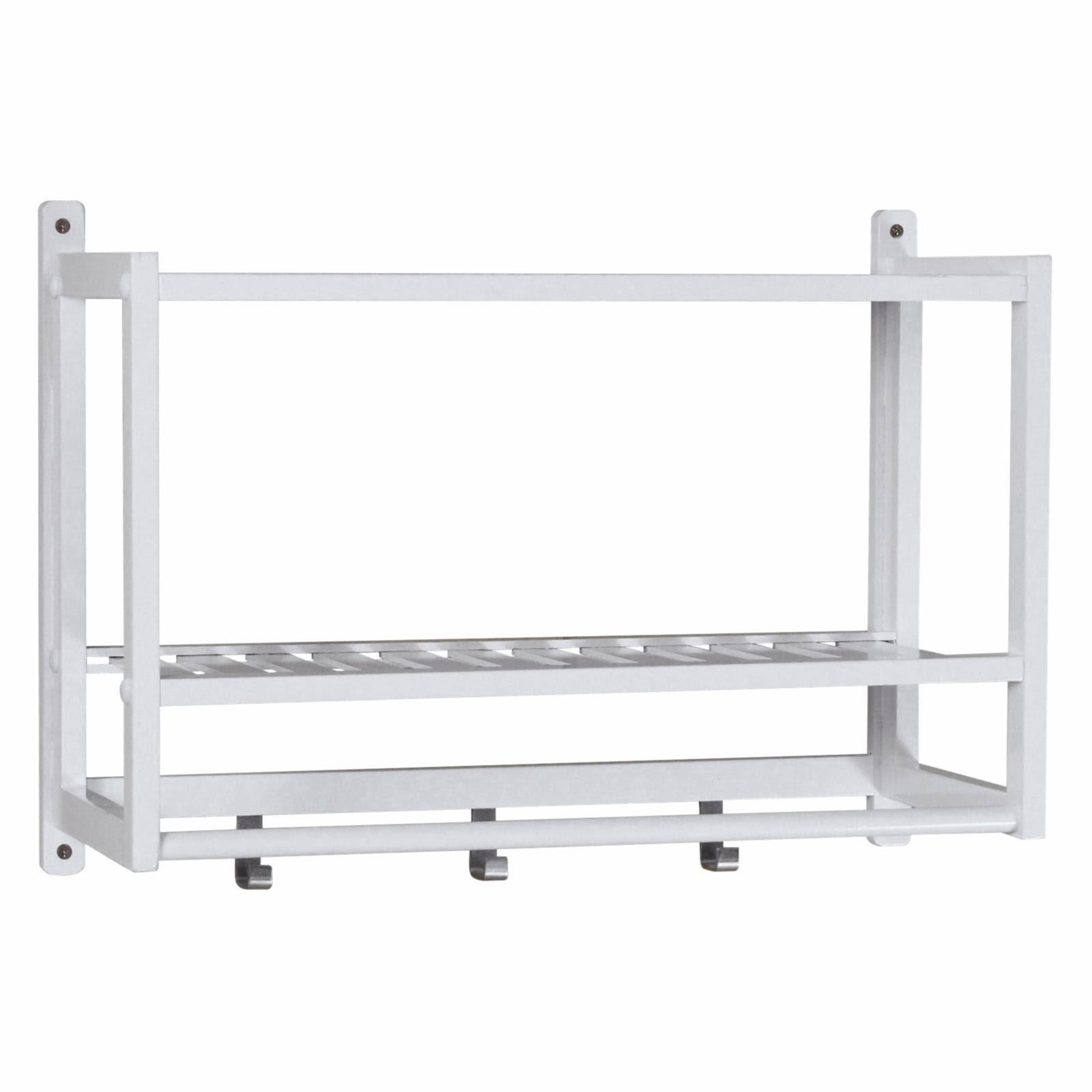 Gallerie Decor Natural Spa Bamboo Wall Organizer - White