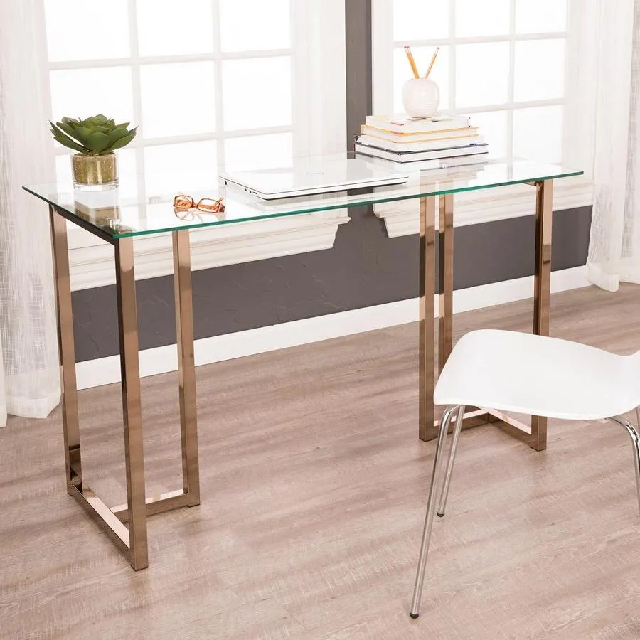 Holly & Martin Haxor Writing Desk – Midcentury-Modern Style (Champagne)