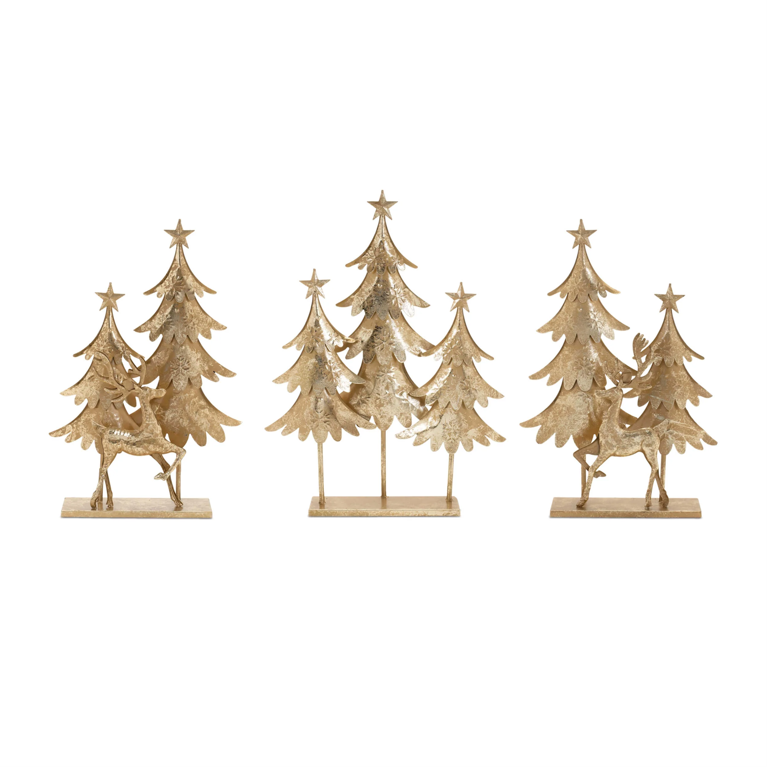 Tree and Deer (Set of 3) 15.5
