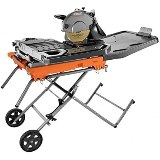 10 in ridgid wet tile saw with stand and wheels