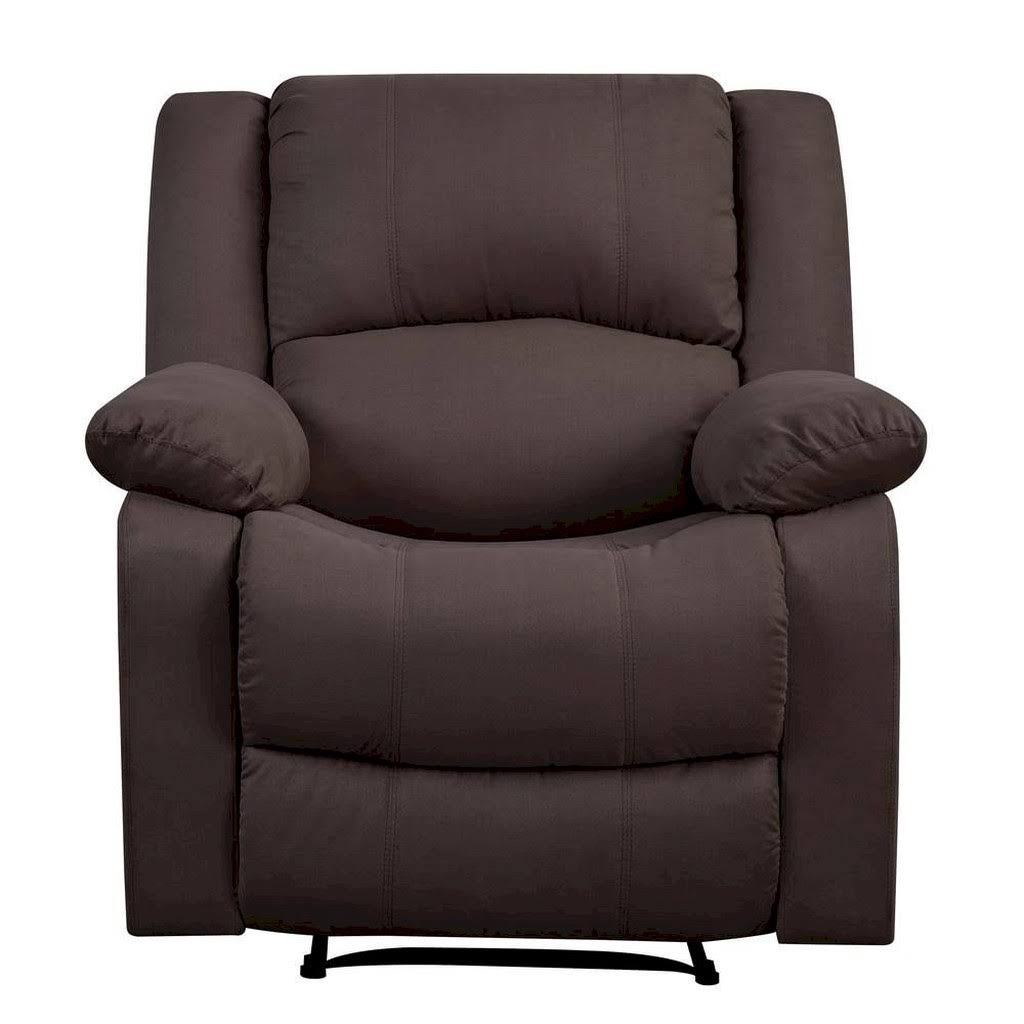 Relax-A-Lounger Preston Chocolate Microfiber Recliner Chair, Brown - Black