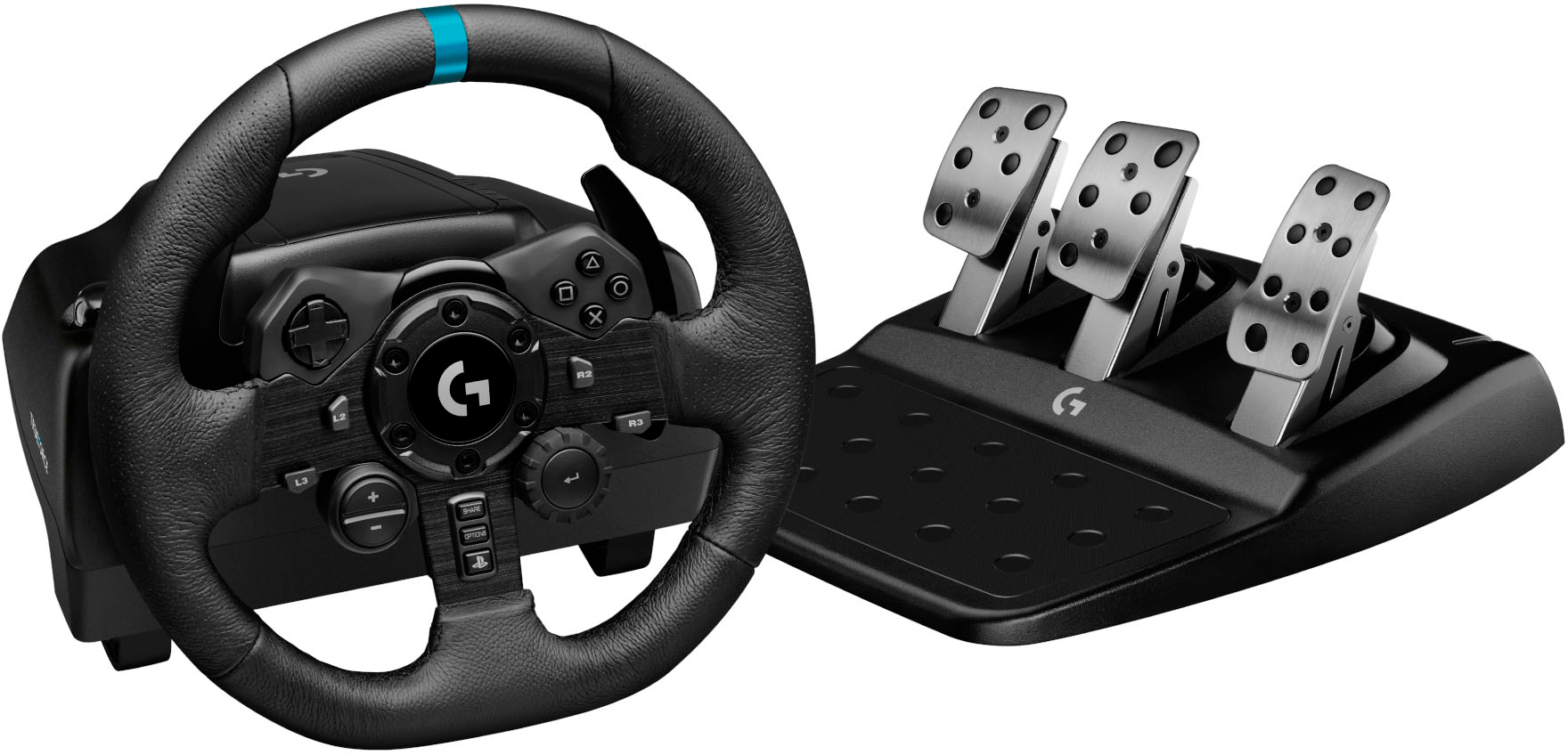 2026 Logitech – G923 Racing Wheel and Pedals for PS5, PS4 and PC – Black