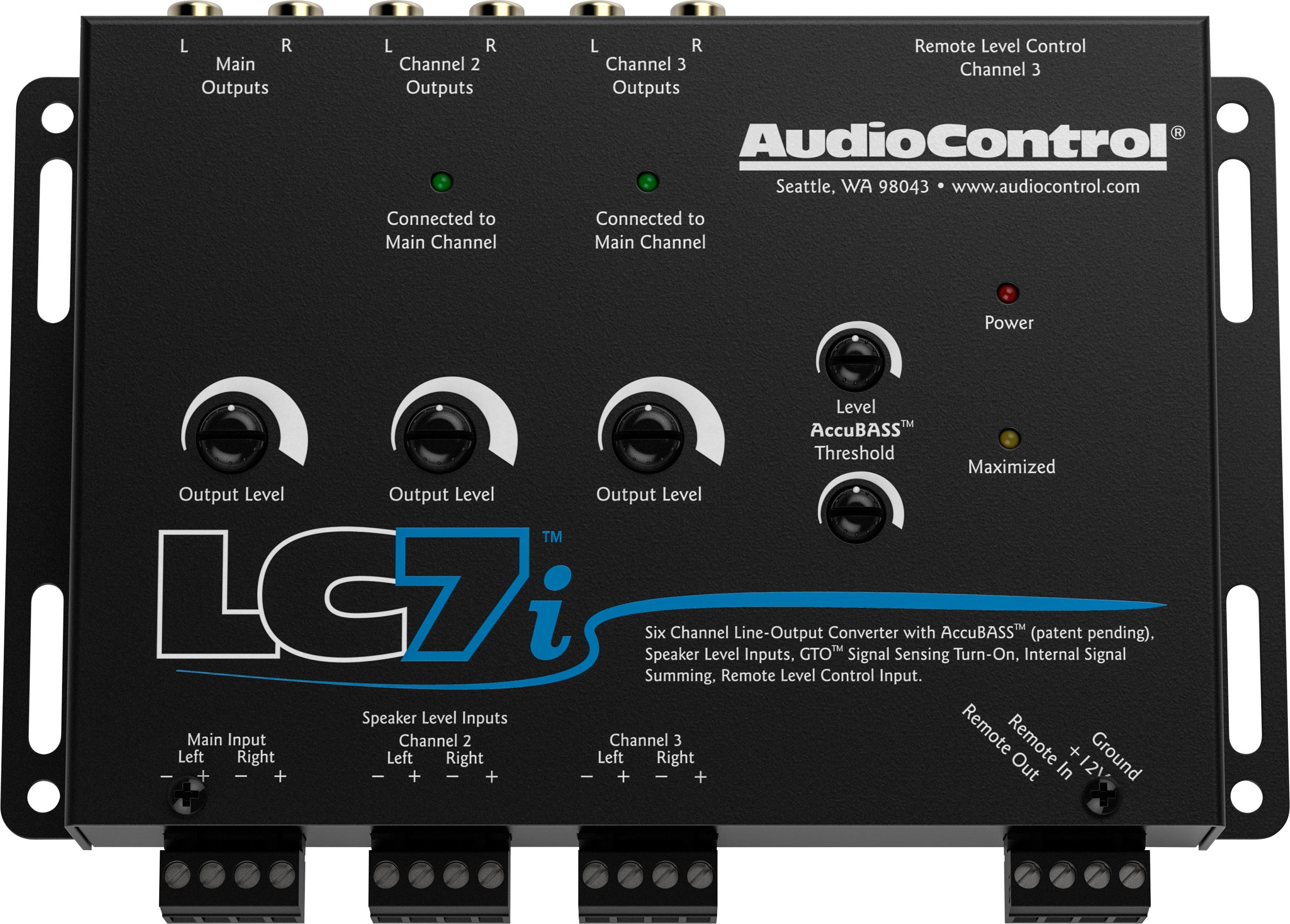 2026 AudioControl – 6-Channel Active Line Output Converter with AccuBASS – Black