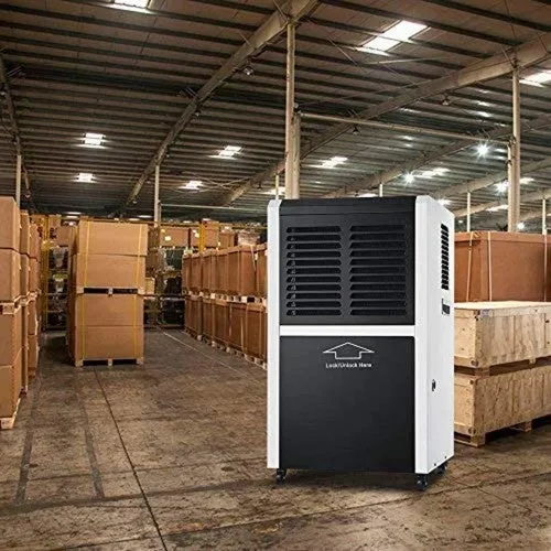 DOROSIN Dehumidifier, 130 Pint ERS860L Portable Industrial Commercial Basement Dehumidifier for Home Garage, Large Capacity Auto Defrost Auto Shut Off with Continuous Drain Hose for 1300 Sq ft Space