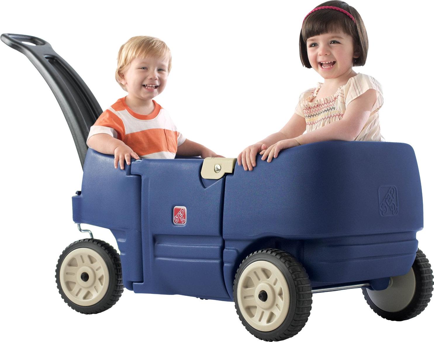 2026 Step2 Wagon for Two Plus Pull Wagon for Kids, Blue