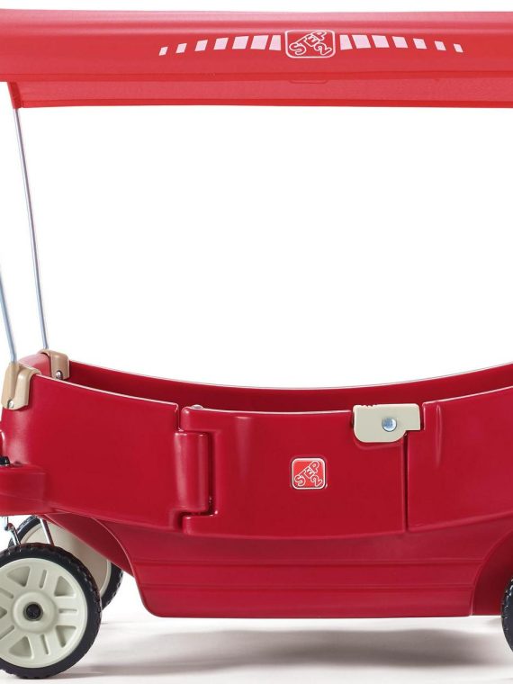 2026 Step2 All Around Canopy Wagon Red Kids Wagon with Canopy