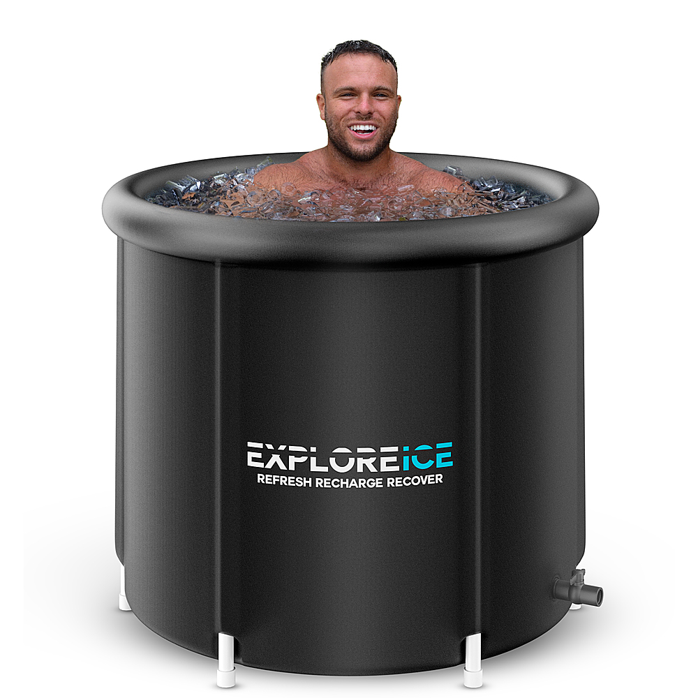 2026 Explore Ice – Extra Large Cold Ice Bath Tub for Athletes, Premium Cold Plunge Tub for Outdoor – Stealth Black
