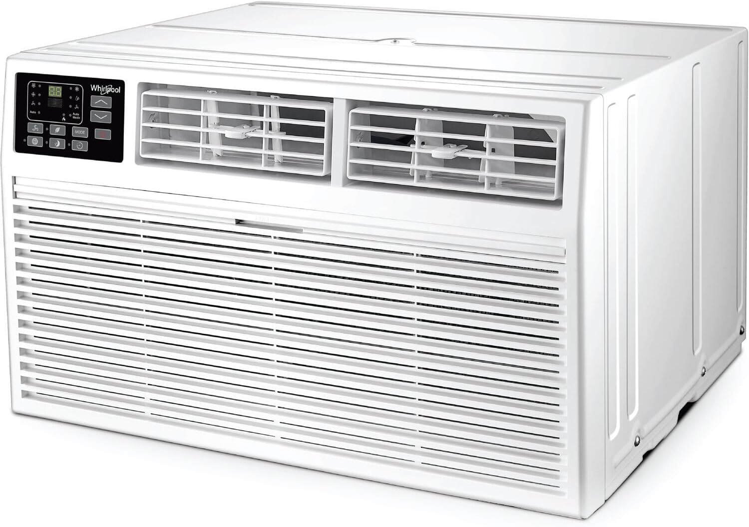2026 Whirlpool WHAT082-HAW 8 000 Air Conditioner with Supplemental Heat  Dehumidifier and Remote Control  Wall AC Unit for Apartment  Living Small Rooms up to 350 Square Feet in White  8000 BTU