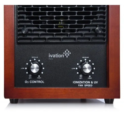 Ivation 5-in-1 HEPA Air Purifier & Ozone Generator, Ionizer & Deodorizer for Up to 3,700 Sq/Ft  Included HEPA, Carbon and Photocatalytic Filters, with UV Light and Negative Ion Generator