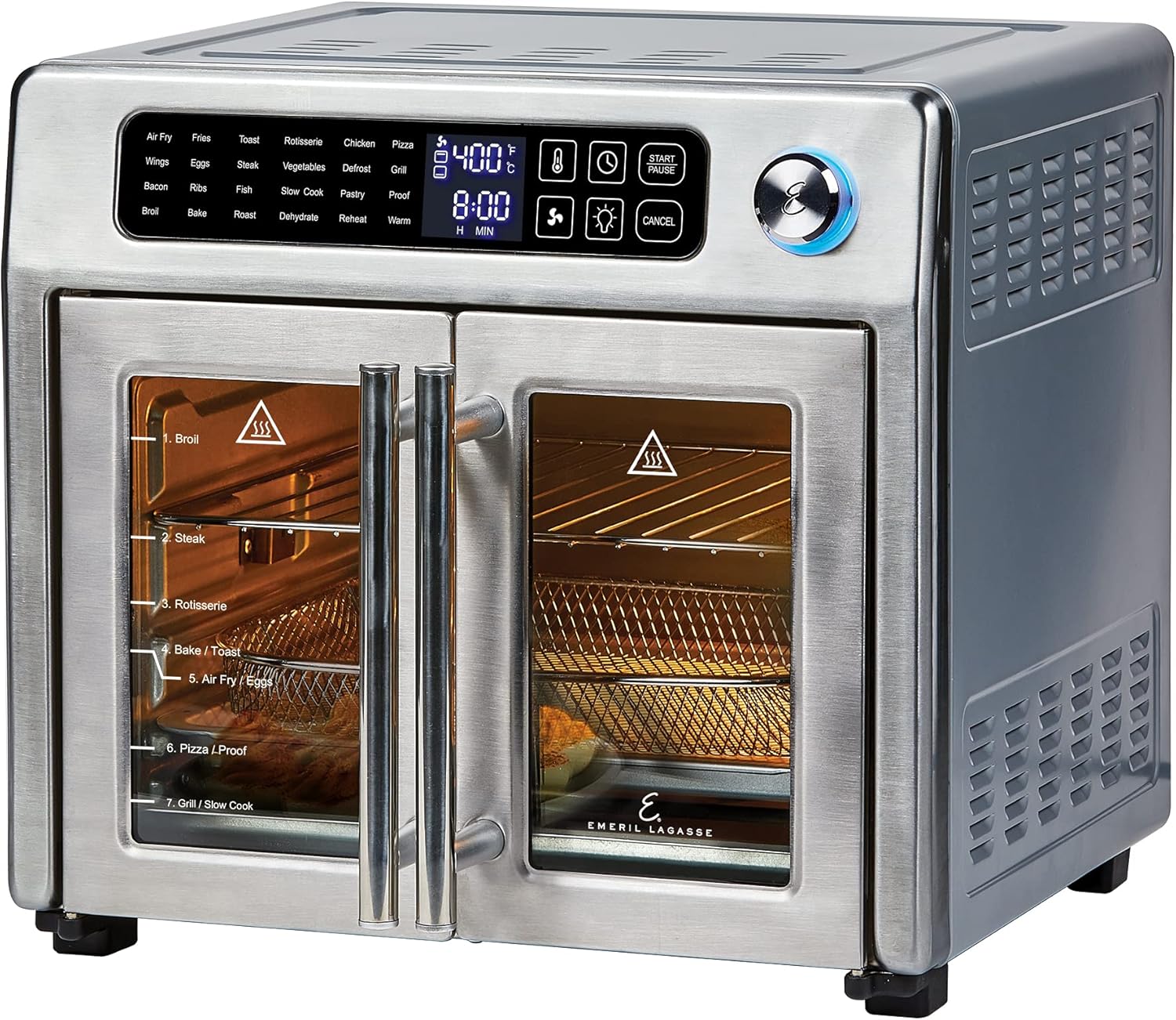 2026 Emeril Lagasse 26 QT Extra Large Air Fryer  Convection Toaster Oven with French Doors  Stainless Steel