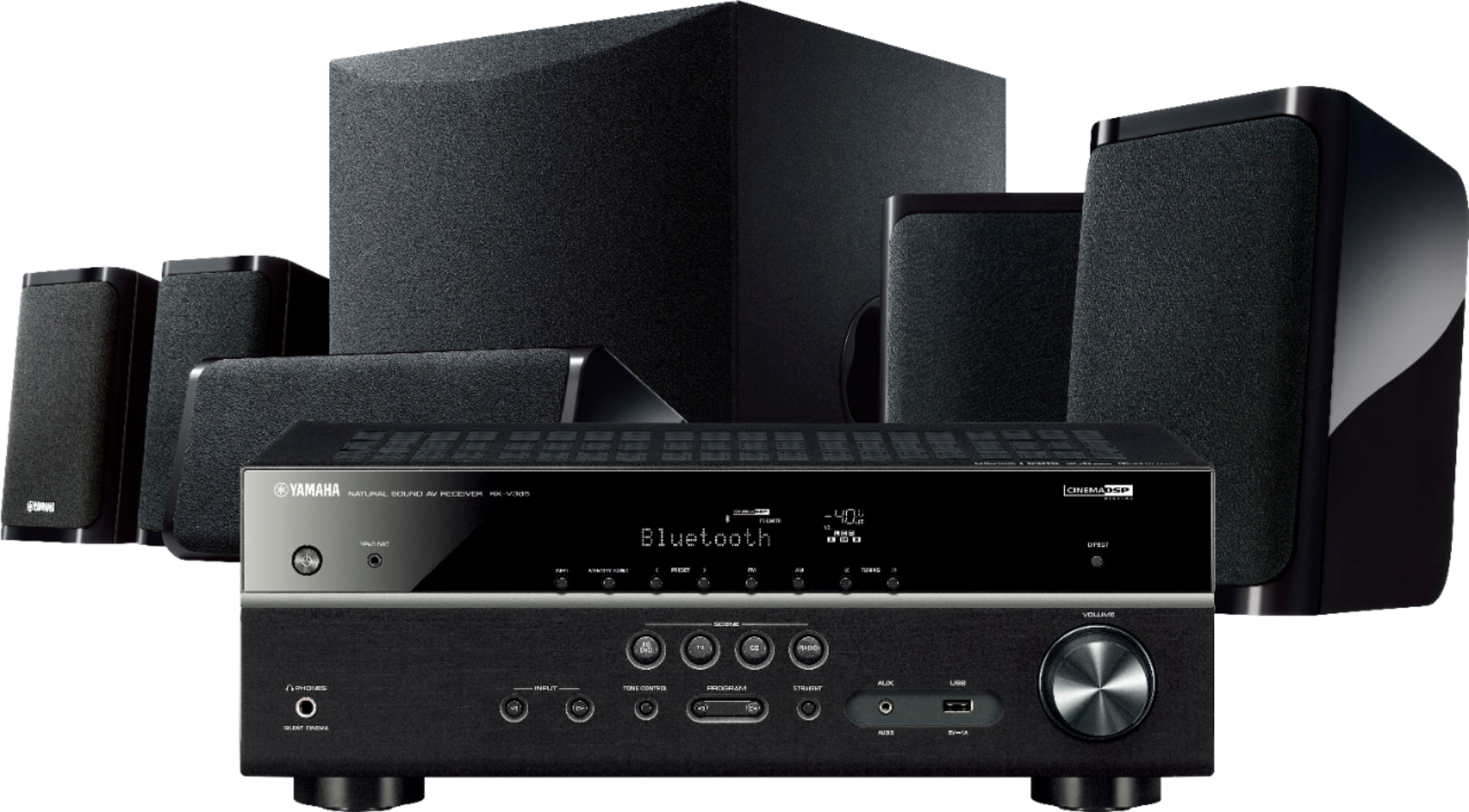 2026 Yamaha – 5.1-Channel 4K Home Theater Speaker System with Powered Subwoofer and Bluetooth Streaming – Black