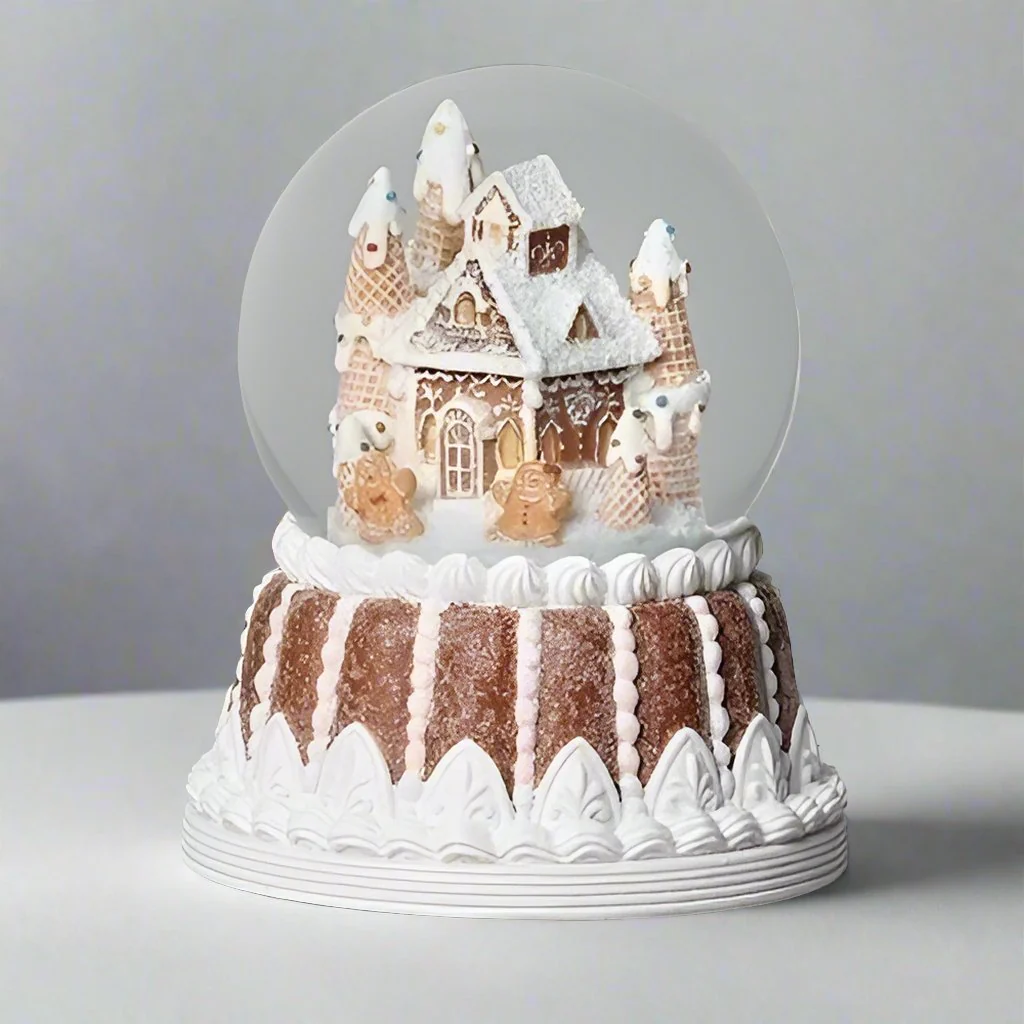 Gingerbread House W/ Gingerbread Men Snow Globe, 5.5