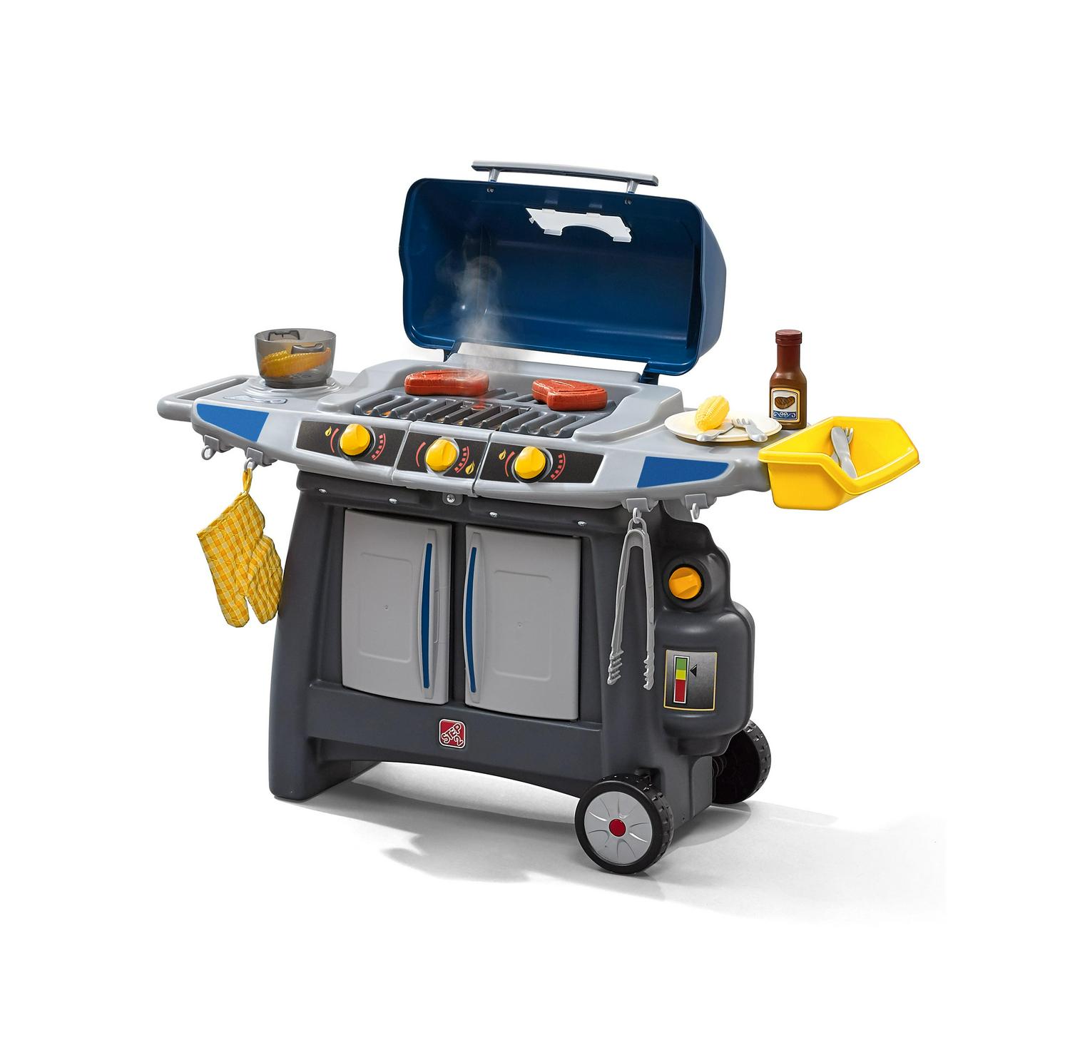 2026 Step2 Sizzle and Smoke Barbecue (BBQ) Toy Grill with 15 Piece Accessory Play Set