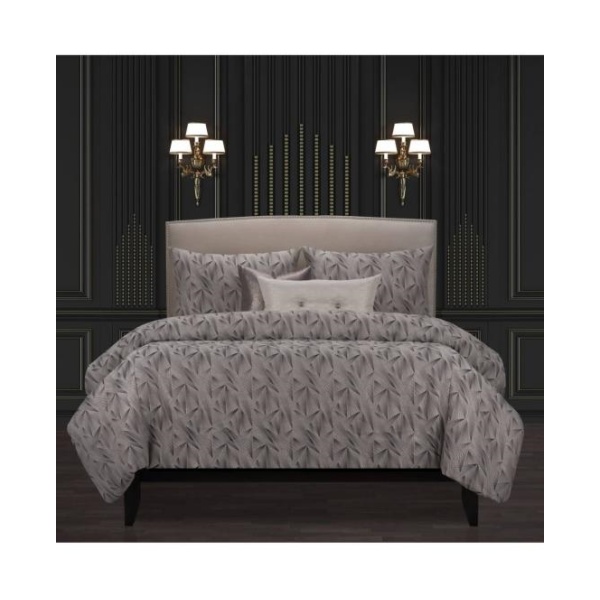 2026 F Scott Fitzgerald Fine Point Graphite Luxury Duvet Cover and Insert Set - California King
