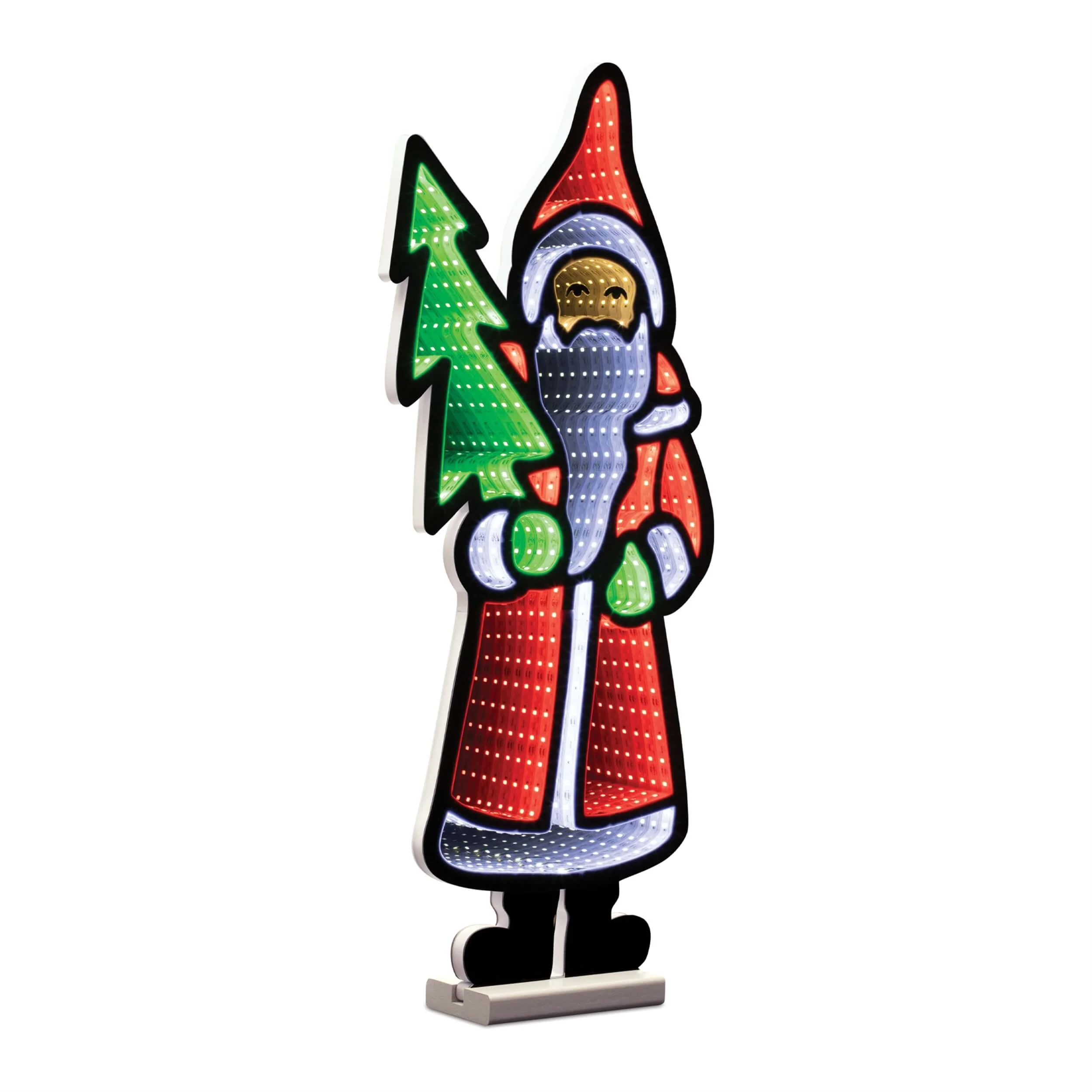 Santa w/Tree Infinity Light 23.5
