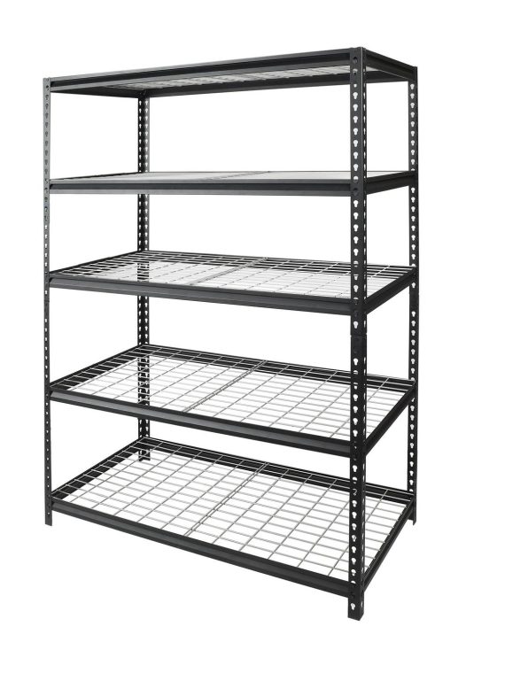 2026 WORKPRO 48 W x 24 D x 72 H 5-Shelf Freestanding Shelves, Black and Silver