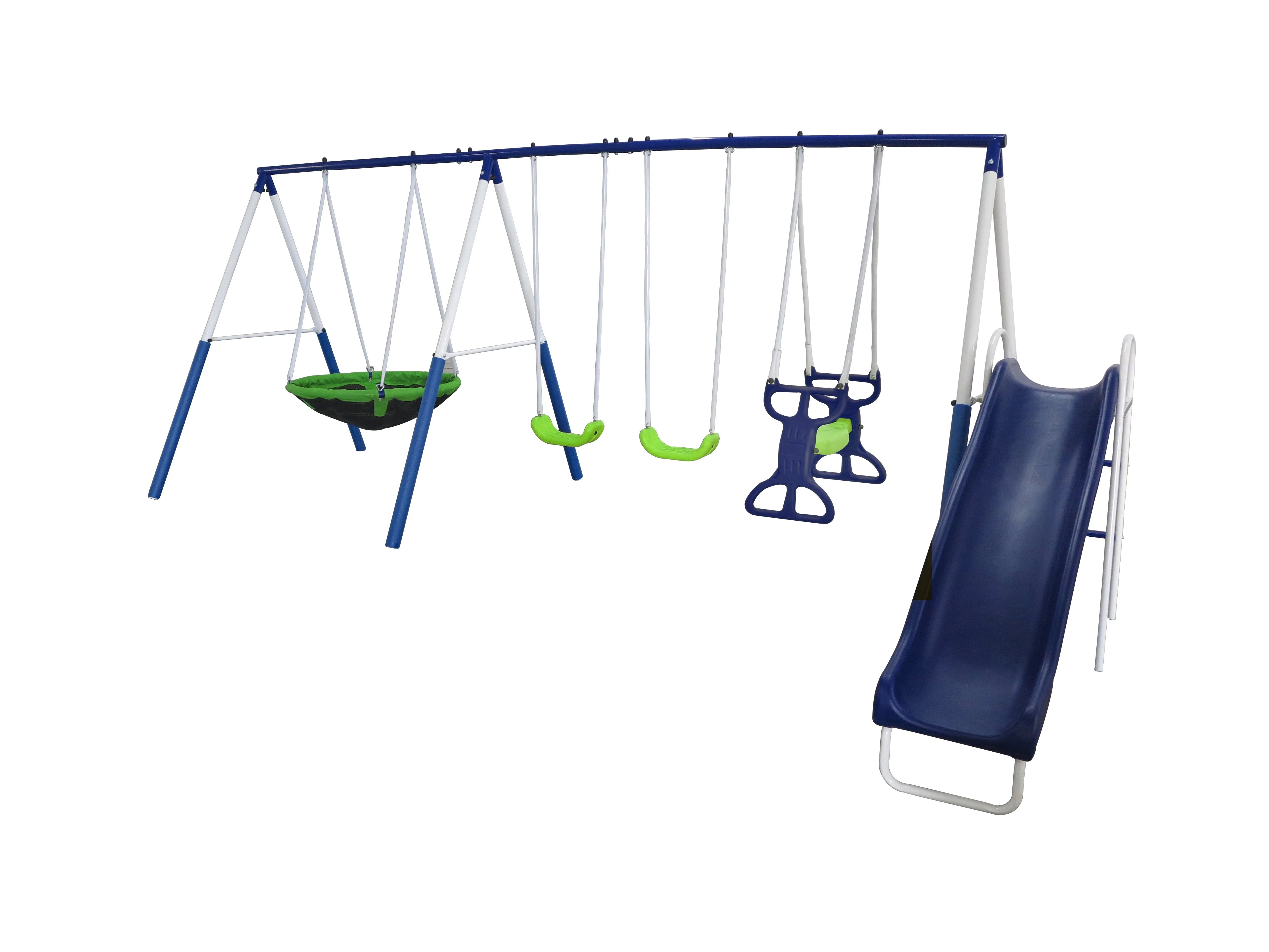 2026 XDP Recreation All Star Playground Metal Swing Set for up to 7 Children