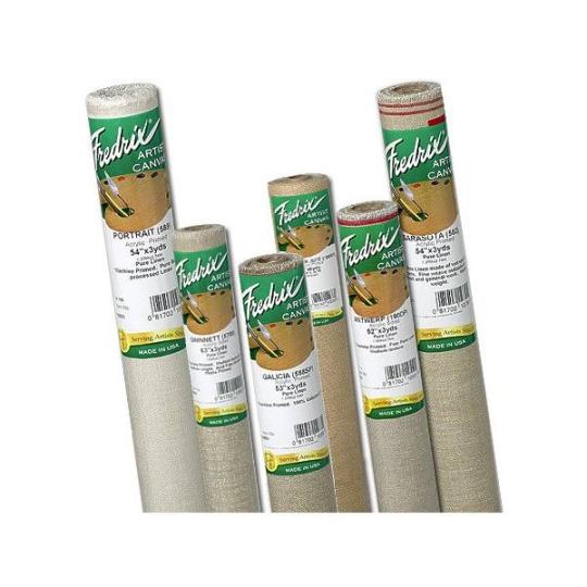 2026 Fredrix T1085 72 in. x 6 Yards 190sp Antwerp Acrylic Primed Linen Canvas Roll