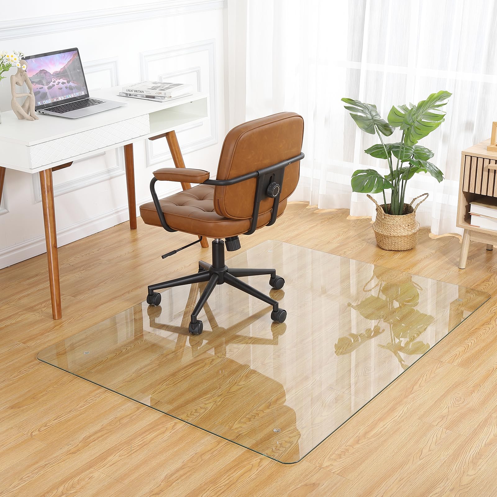 Garvee Tempered Glass Floor Mat, 46