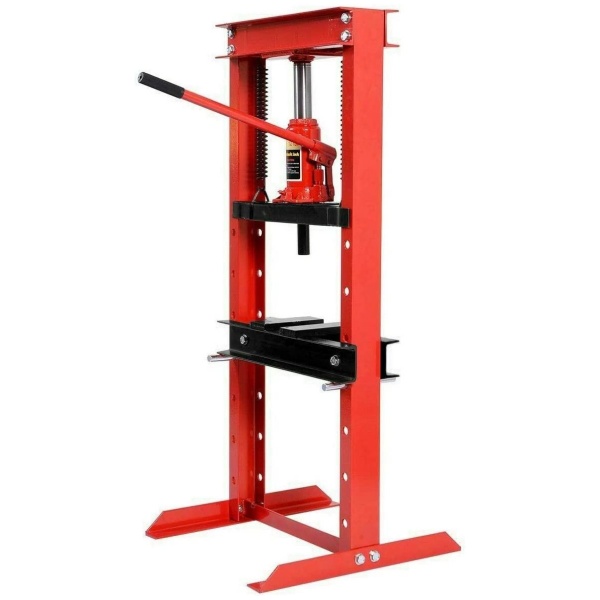2026 12 Ton Hydraulic Floor Shop Press H-Frame w/Heavy Duty Steel Plates