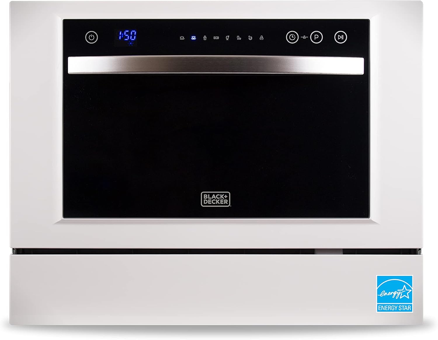 2026 BLACK+DECKER BCD6W 6 Place Setting ENERGY STAR Portable Compact Countertop Dishwasher