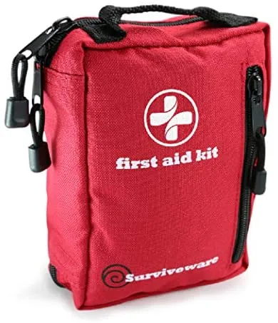 Surviveware Comprehensive Premium First Aid Kit Emergency Medical Kit for Trucks, Cars, Camping, Office and Sports and Outdoor Emergencies - Large 200 Piece Set