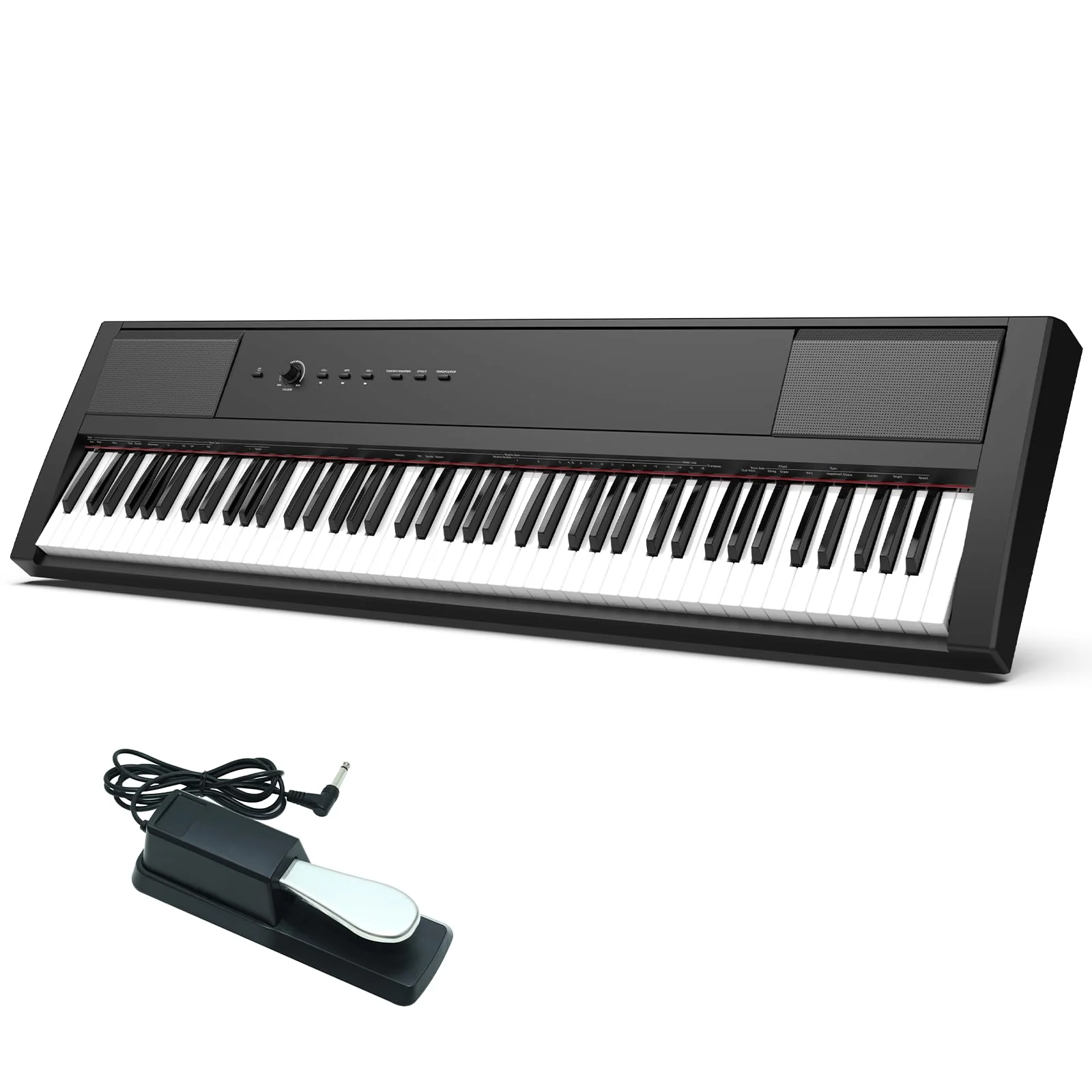 Garvee 88 Key Digital Piano,Protable Full Size 88 Key Semi-Weighted Electric Digital Keyboard Piano for Beginner/Professional,With Power Supply,Built In Speakers,Pedal,Gift for Birthday or Christmas
