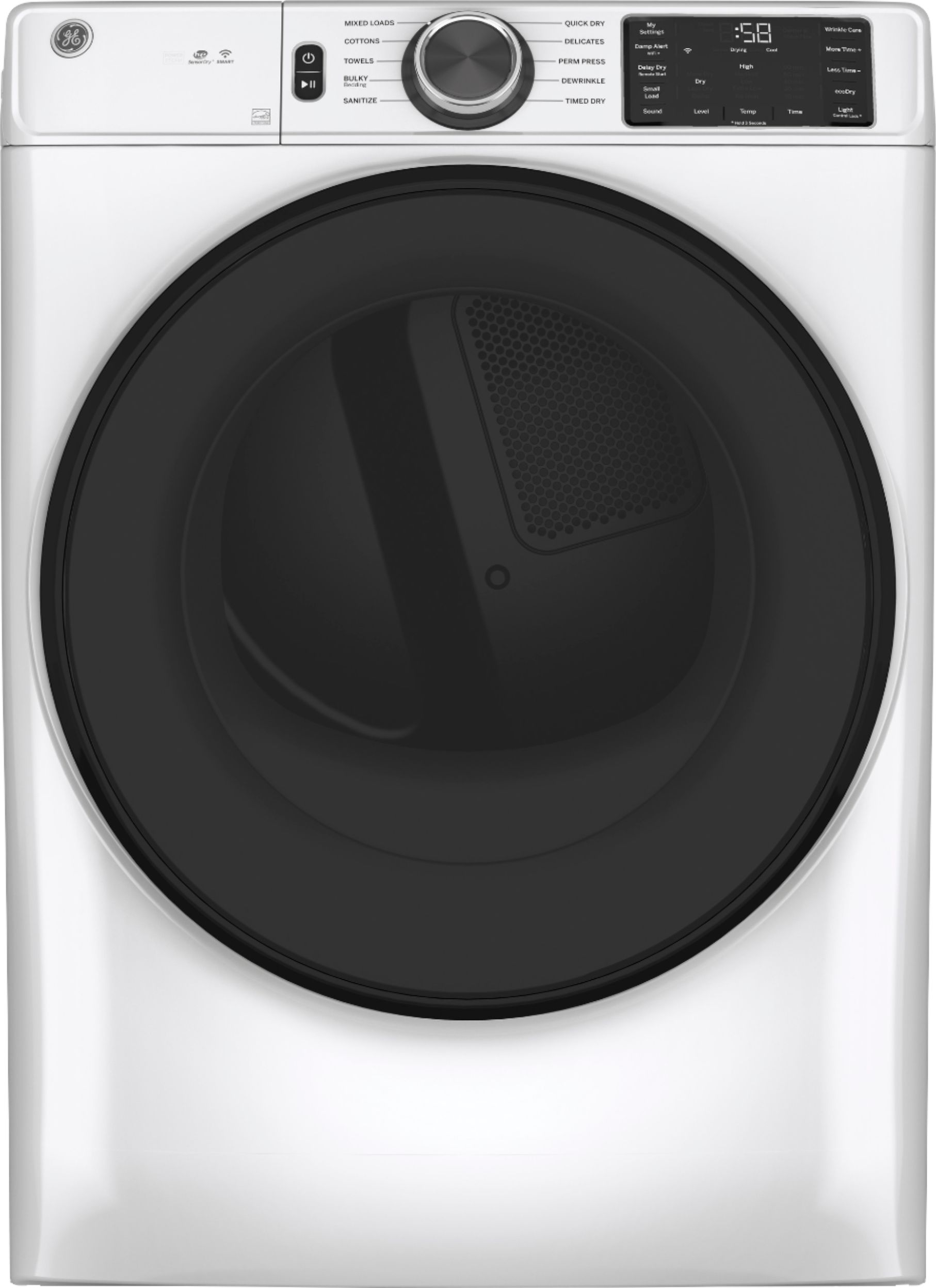2026 GE – 7.8 Cu. Ft. 10-Cycle Electric Dryer – White
