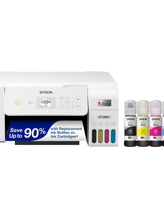 2026 Epson – EcoTank ET-2800 Wireless All-in-One Supertank Inkjet Printer – White