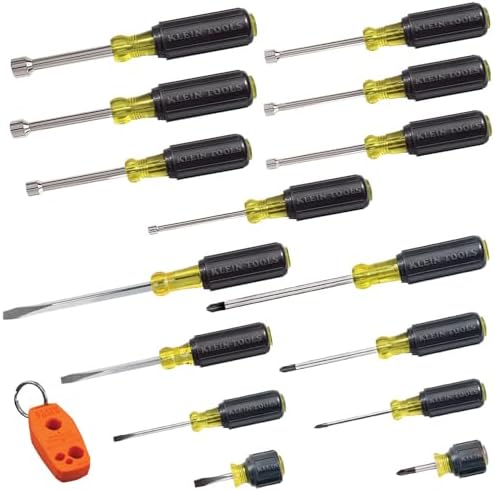 2026 Klein Tools 80021 Tool Set  Screwdriver and Nut Driver Tool Kit with Assorted Tips  Magnetizer / De-Magnetizer  16-Piece  Home Improvement