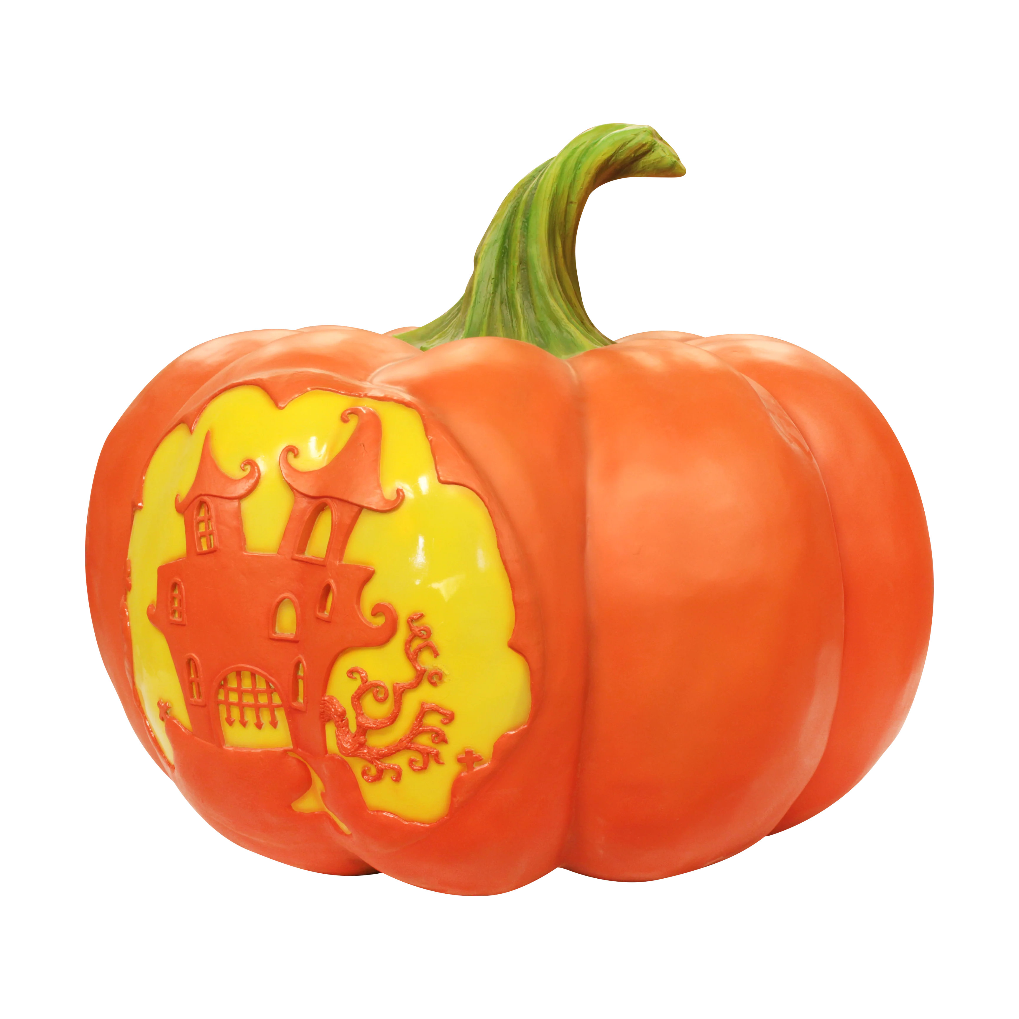 Mansion Pumpkin Lantern with Light