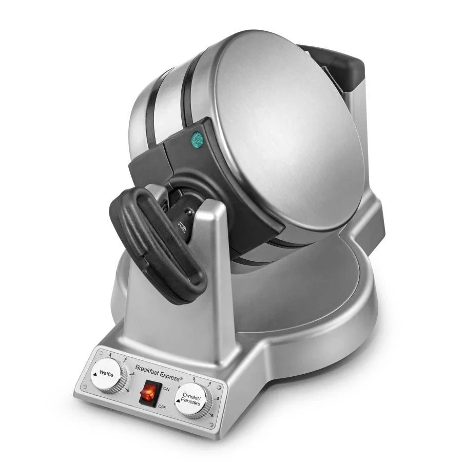 Breakfast Express WAF-B50 Omelet/Waffle Maker - 1400W - Stainless Steel