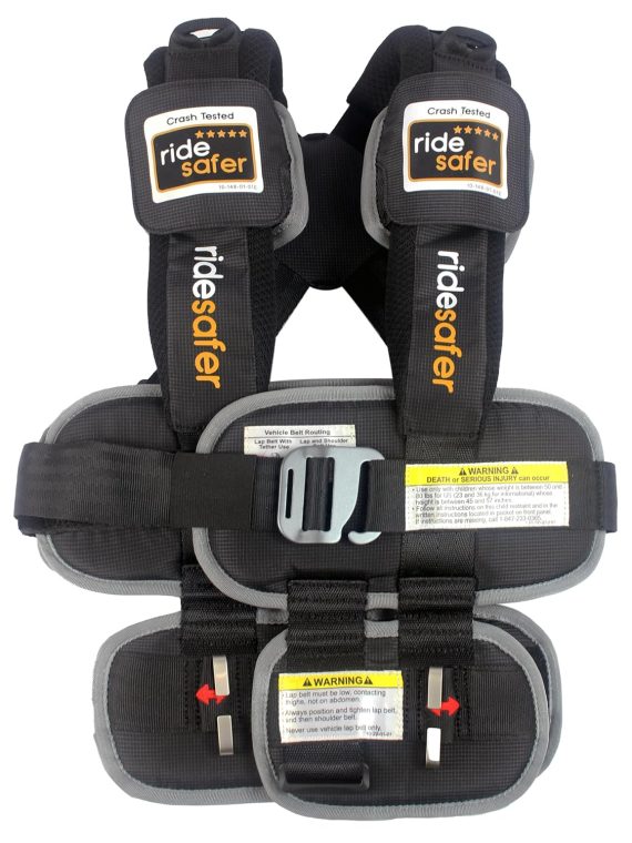 2026 Ride Safer Travel Vest with Zipped Backpack-Wearable  Lightweight  Compact  and Portable Car Seat. Perfect for everyday use or Rideshare  Travel  and Rental Car. (Small/Black)