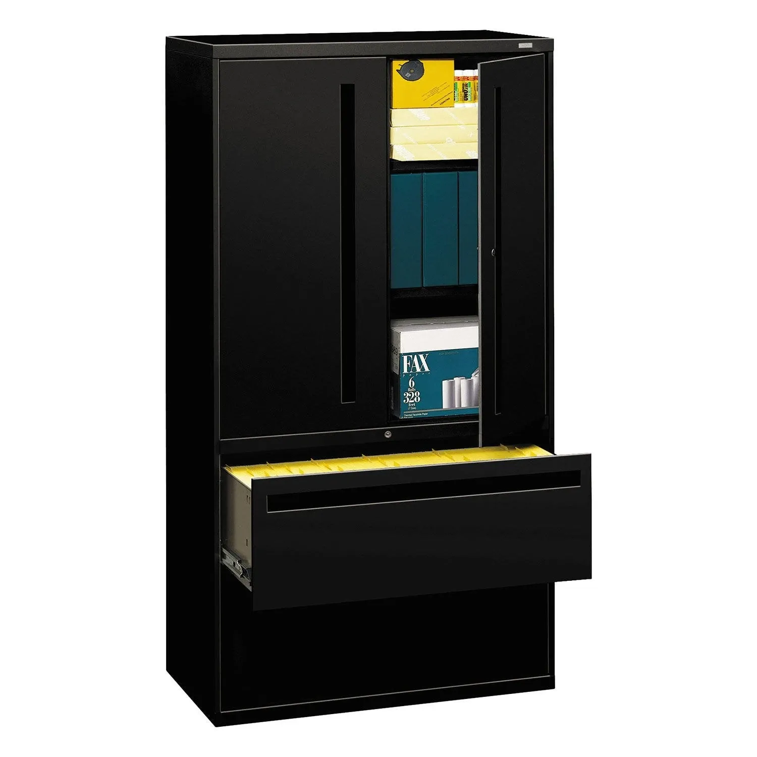 HON 700 Series Lateral File with Storage Cabinet, 36w x 18d x 64.25h, Assorted Colors