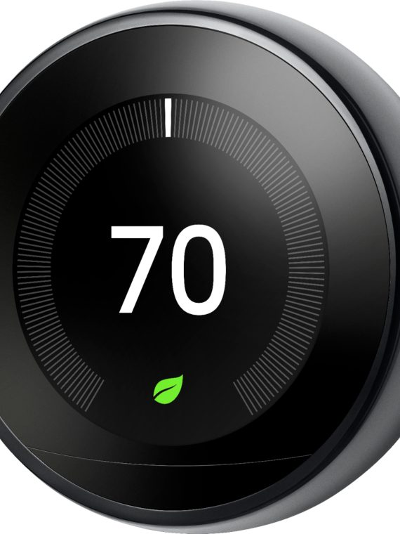 2026 Google – Geek Squad Certified Refurbished Nest Learning Smart Programmable Wi-Fi Thermostat – Black