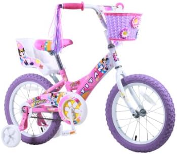 2026 Titan Girls BMX Bike for Kids Ages 4-7  16-Inch Wheels  9-Inch Frame  Removable Training Wheels  Toy Seat  Doll Basket  Streamers  First Bike  Princess Bicycle  Birthday Gift for Girls