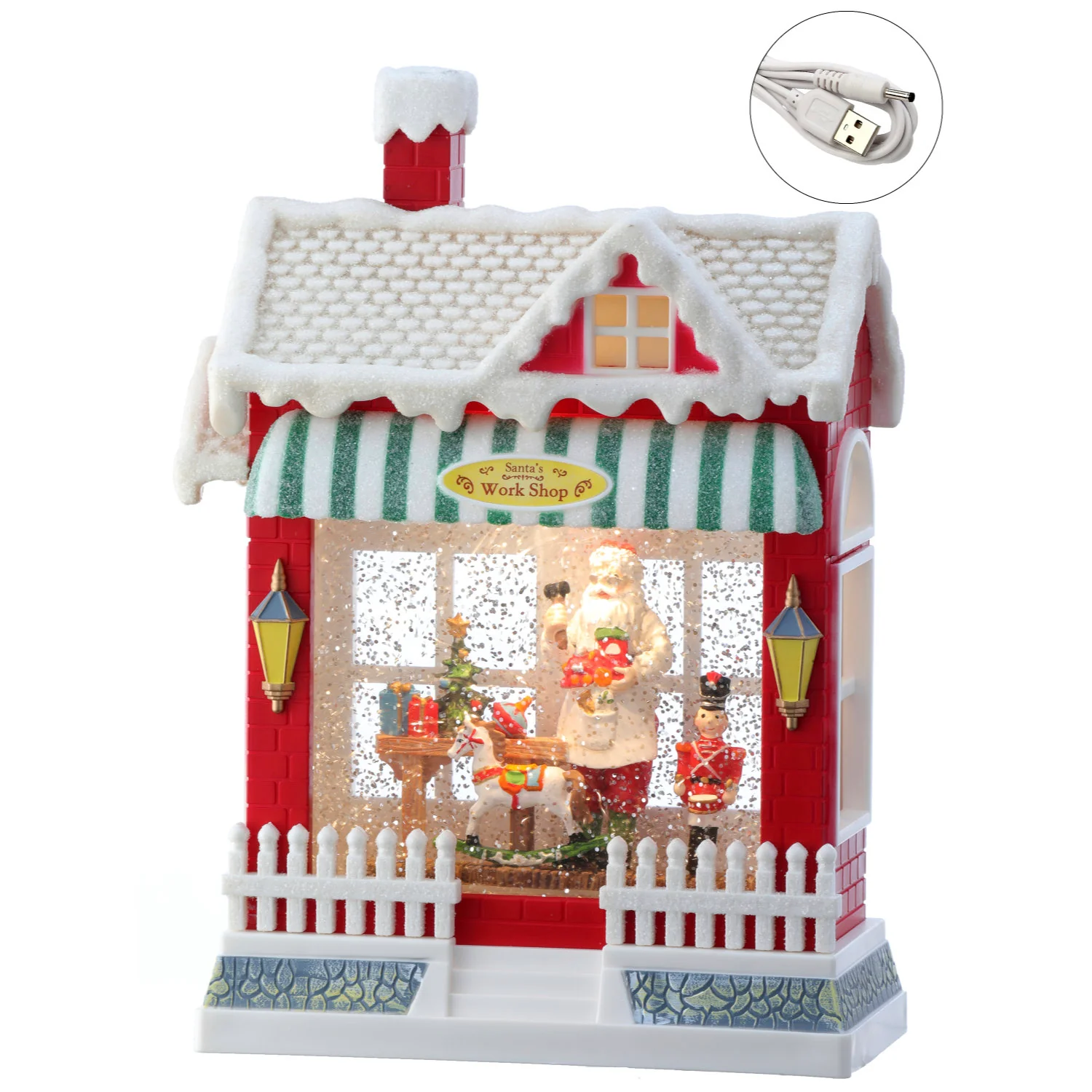 LED Santa’s Workshop W/ Nutcracker Scene, 10