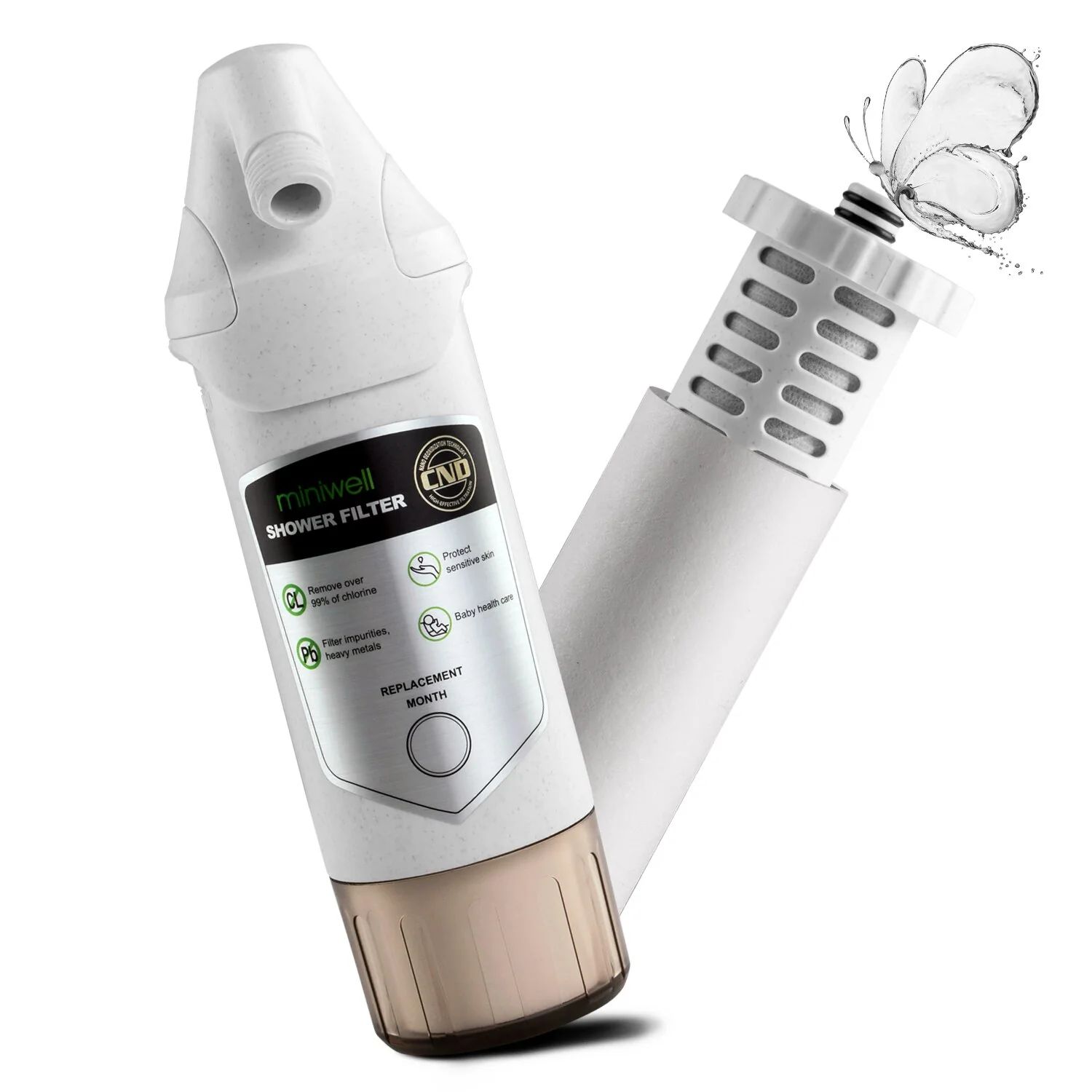 usminiin Best Shower Filter For Well Water L720-Plus, Multi Bathroom Water Filter