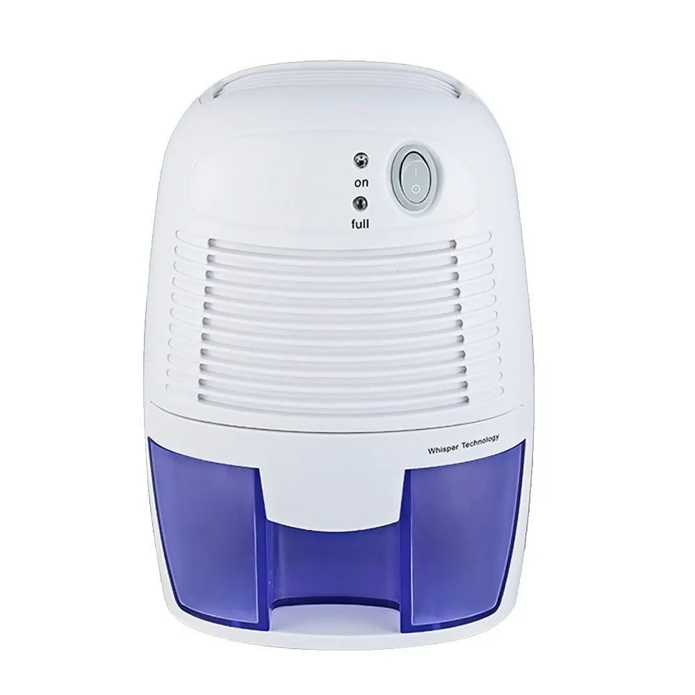 Meterk Mini Quiet Dehumidifier for 100 sq. ft with 250ml/D Dehumidification Capacity and 500ml Water Tank Electric Plug-in Peltier Dehumidifier for RV Caravan Reptiles Closet Camper Plants Bathroom B