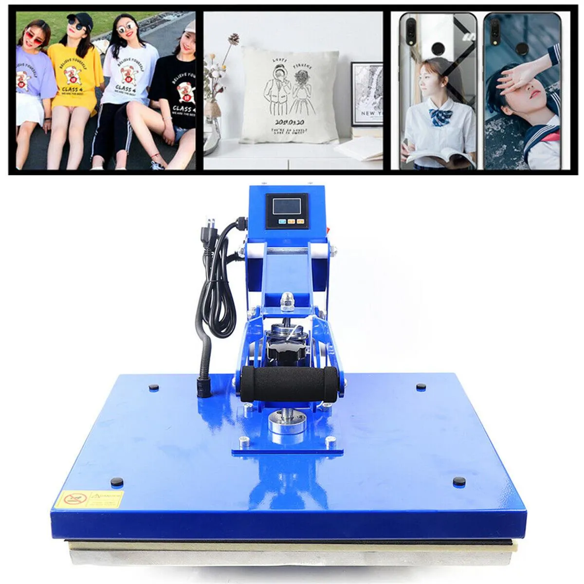 WUZSTAR Auto Open Heat Press Transfer,Clamshell Base T-shirt Sublimation Machine 16